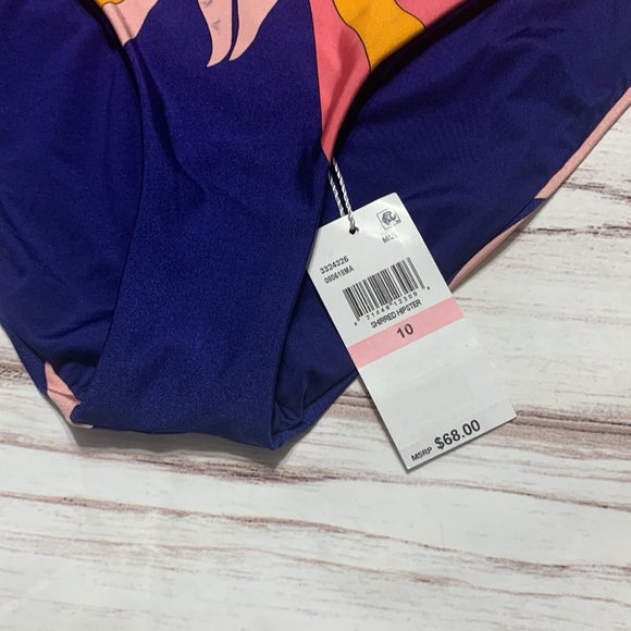 NWT TRINA TURK Floral Tab Side Hipster Bikini Bottom - Picture 9 of 9